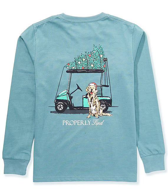 Santa's Caddy Long Sleeve Steel Blue