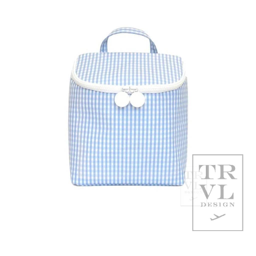 Take Away Lunch Bag - Insulated Gingham Sky