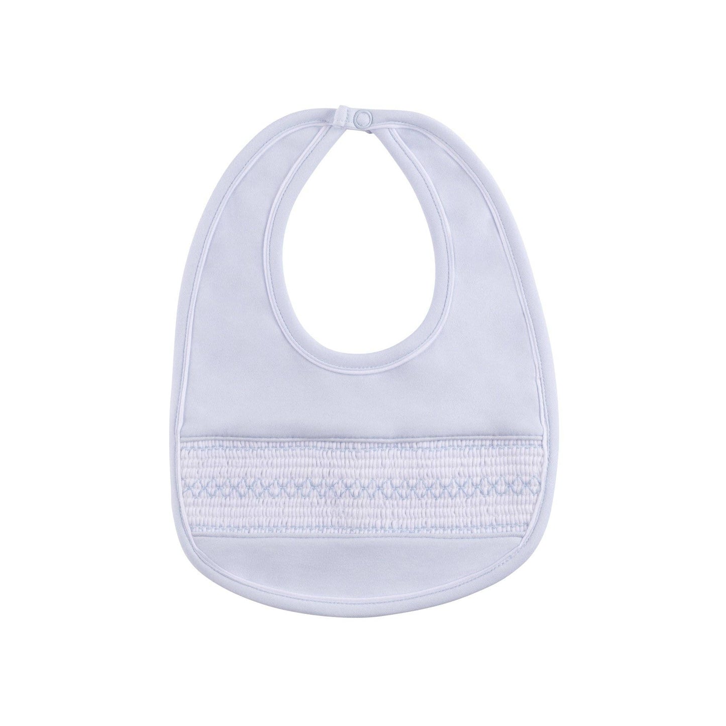Baby Boy's Smocked Argyle Bib: Blue