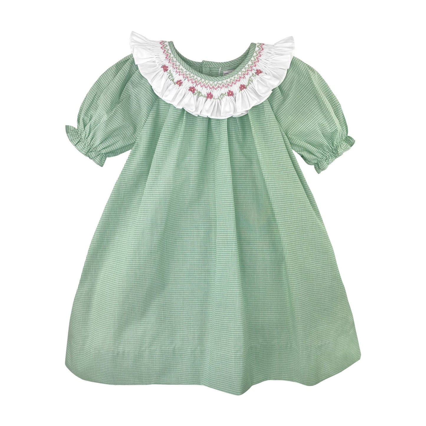 Dress with Smocked and Embroidered Collar: 3T