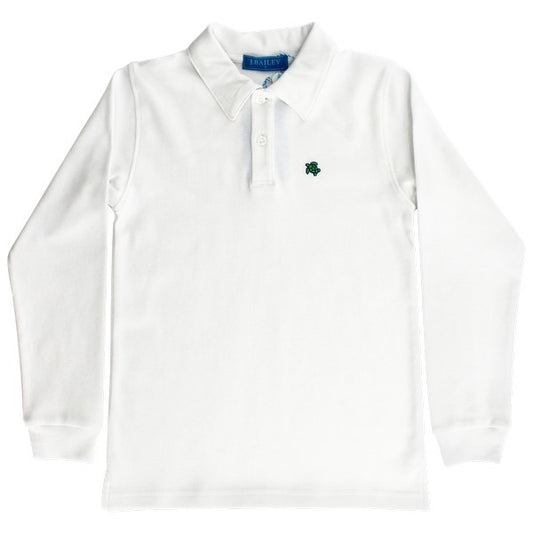 Long Sleeve White Knit Harry Polo