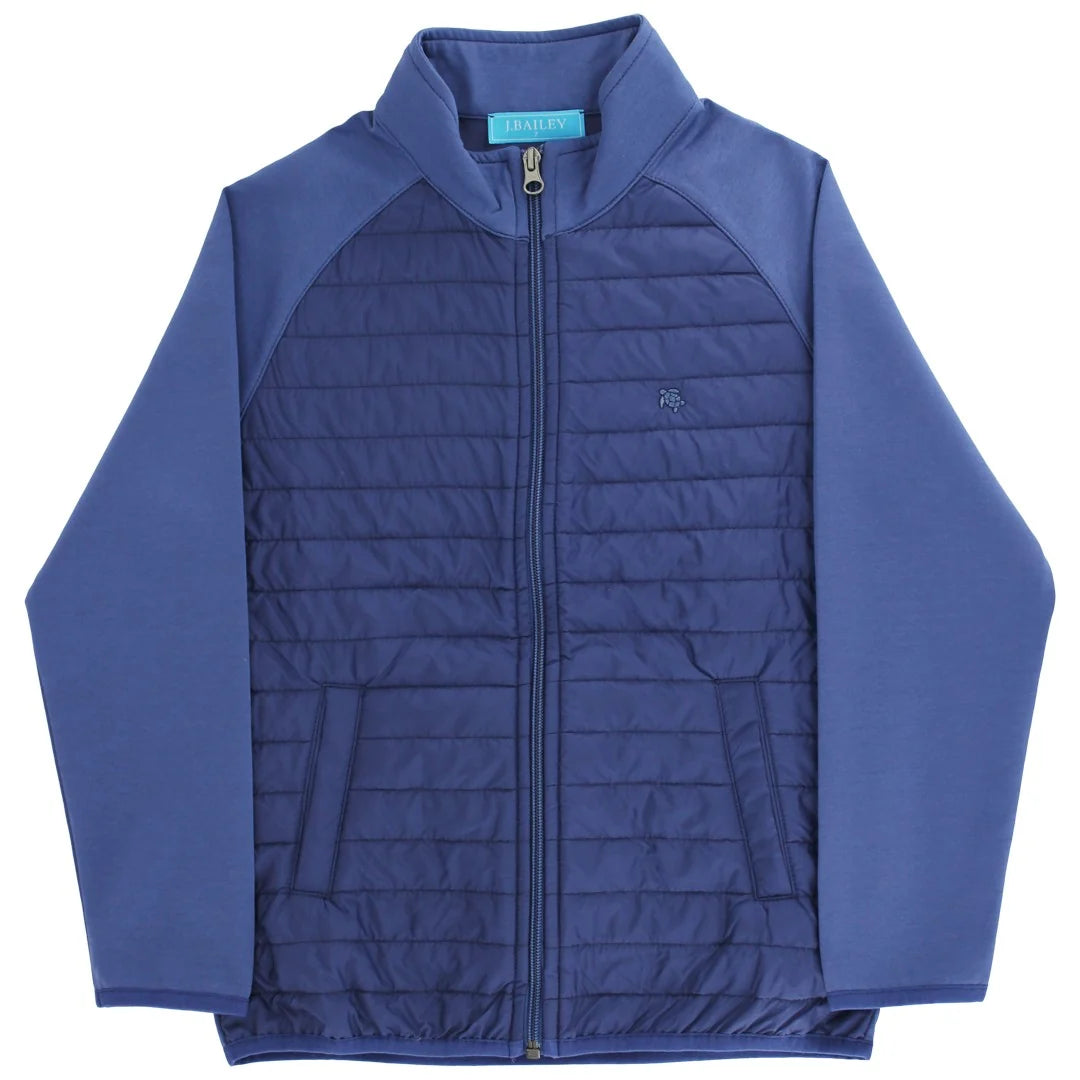 Quilted Bomber Jacket, Navy