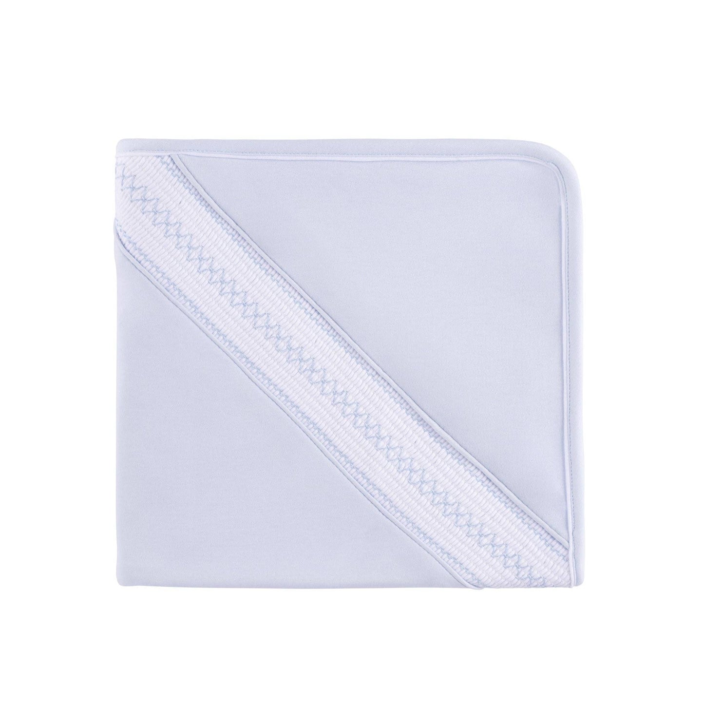 Baby Boy's Smocked Argyle Blanket: Blue