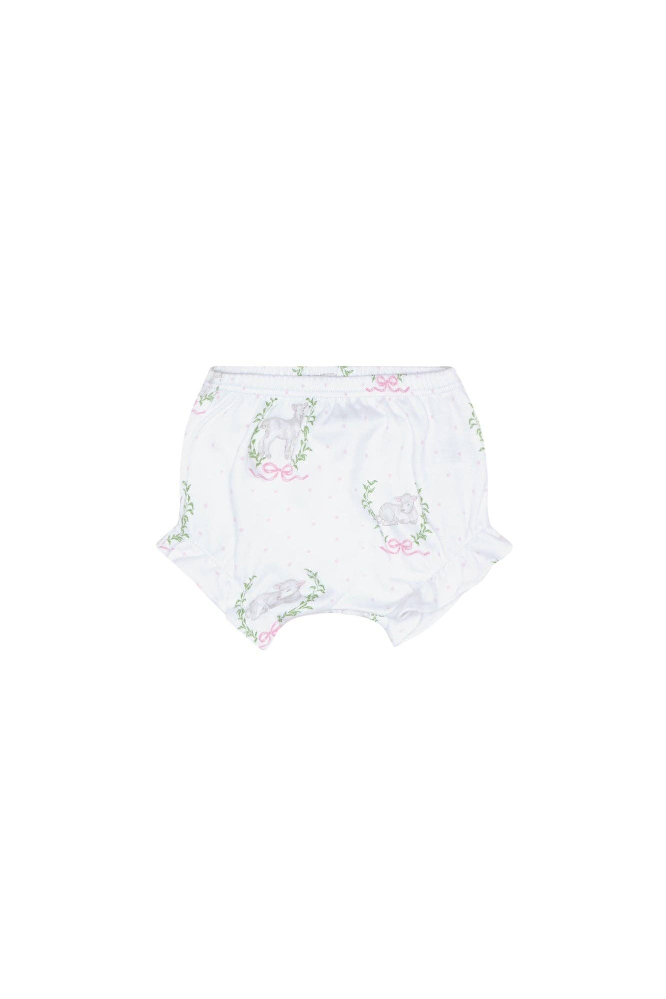 Pink Lamb Print Diaper Cover Set: Pink