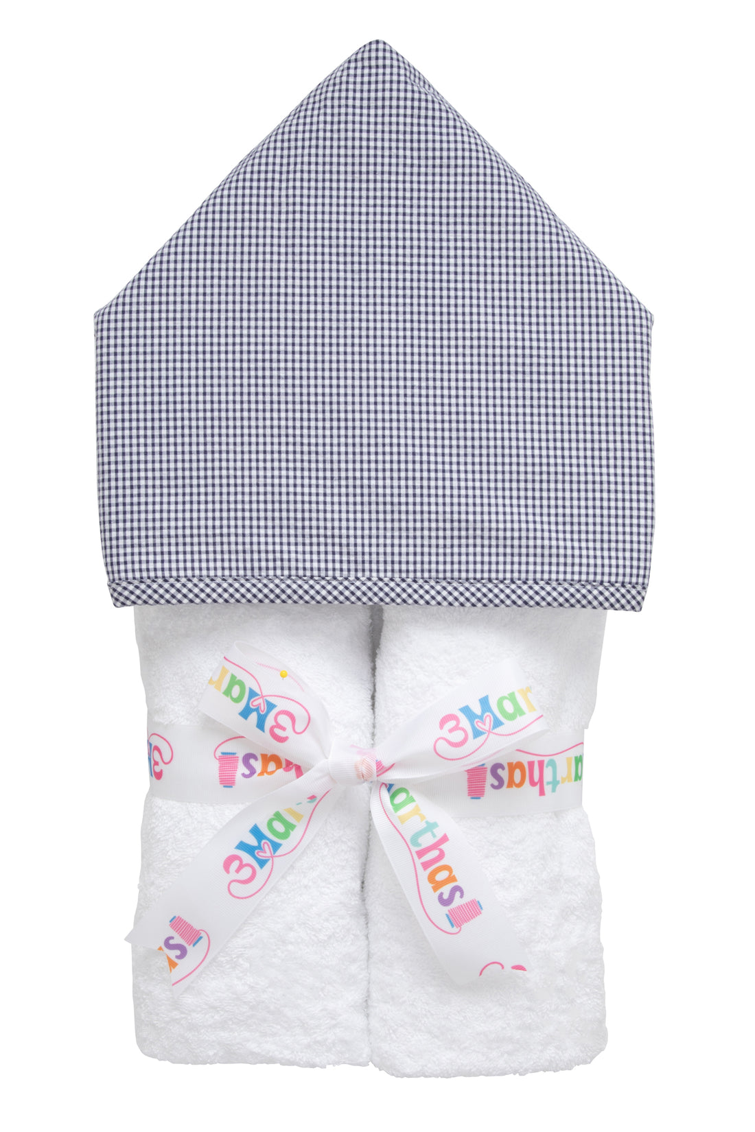 Small Check Every Kid Towel - Navy
