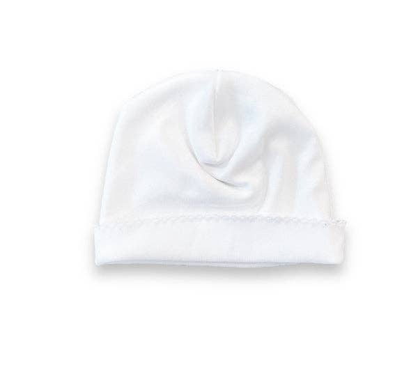 Hat - Picot Trim: White w/ White trim