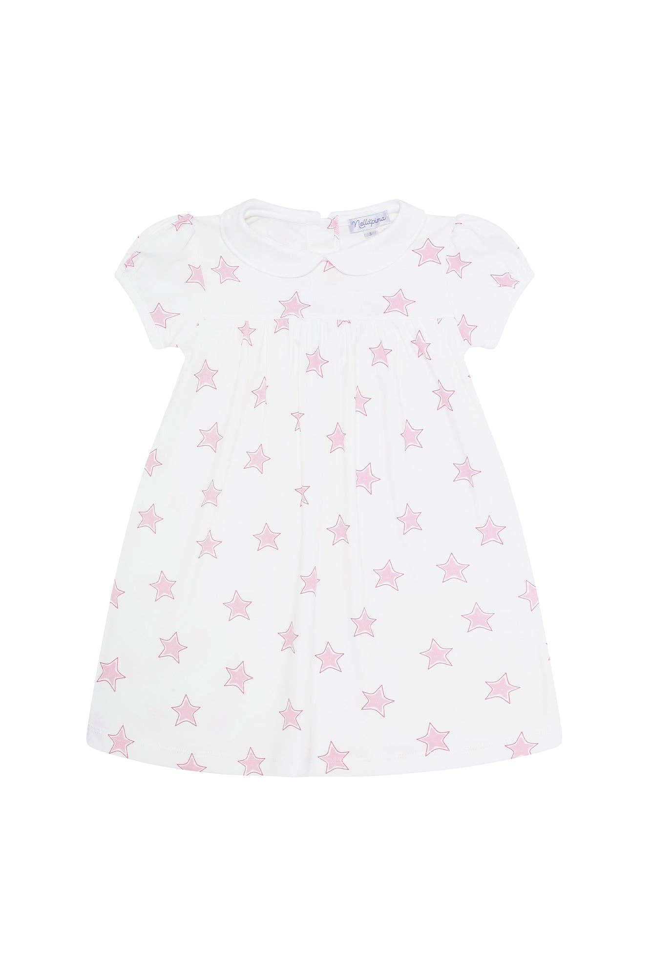 Pink Stars Print Playtime Dress: Pink