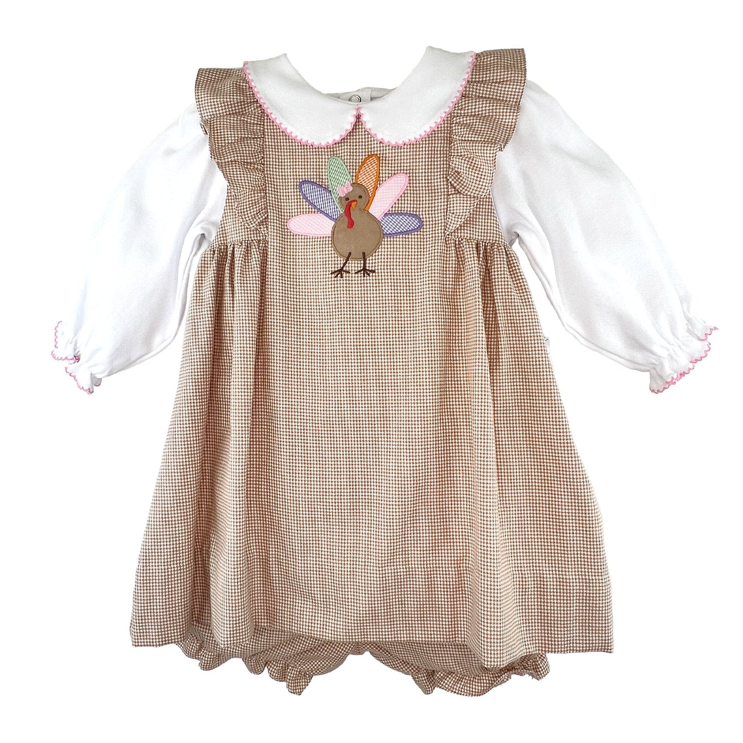 Jumper Dress with Turkey Appliqué