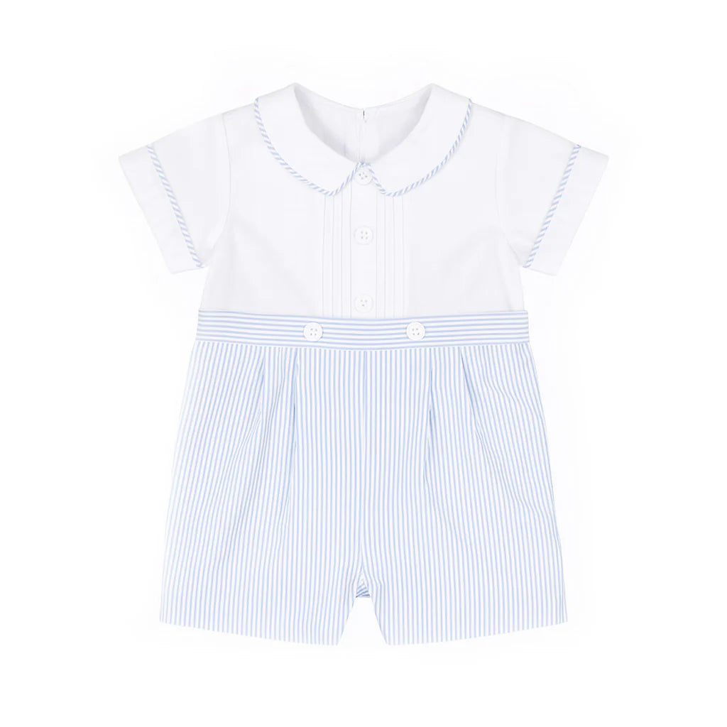Seersucker One Piece Shortall