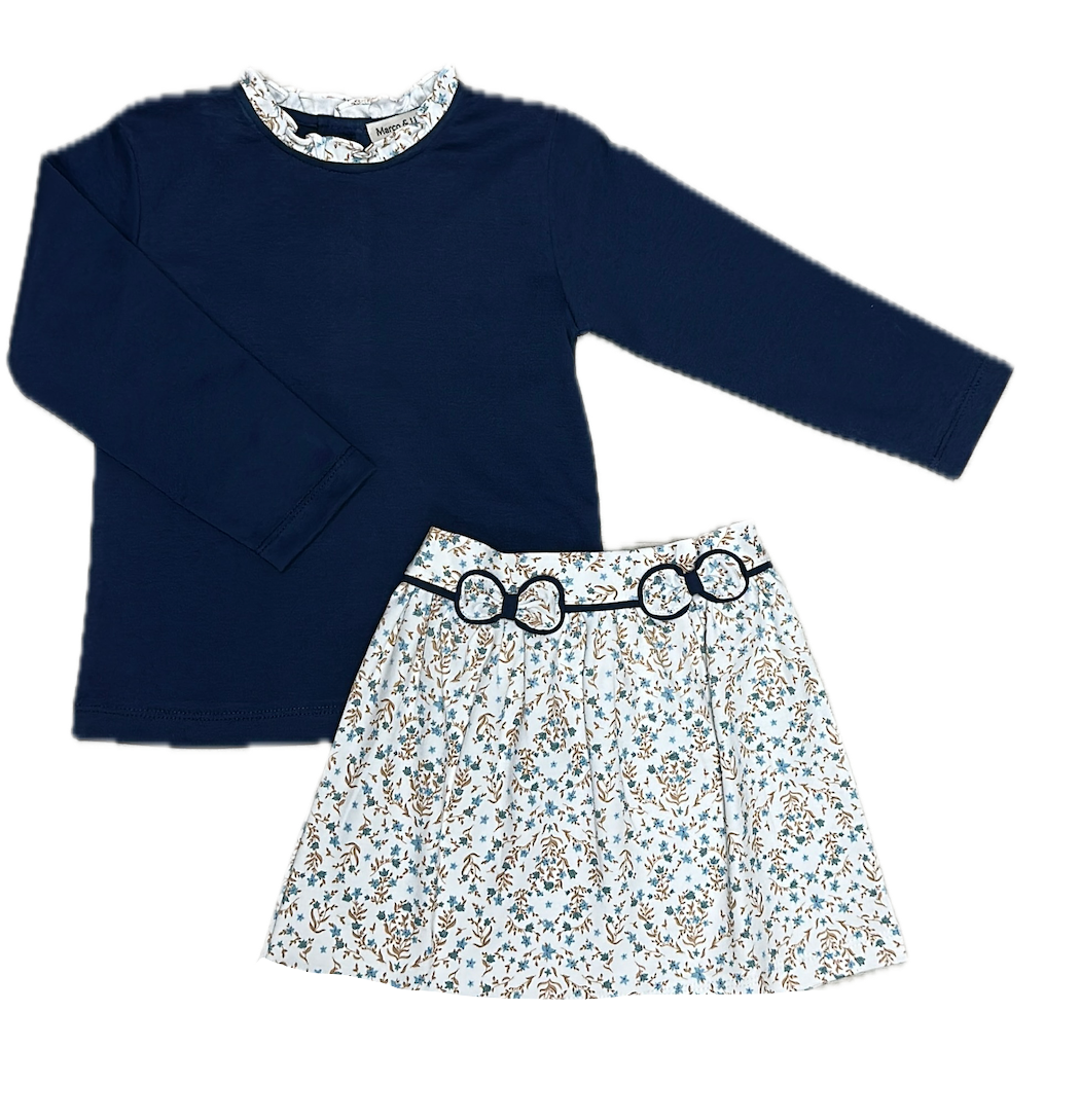 Ariana and Drew Collection Floral Skirt Set