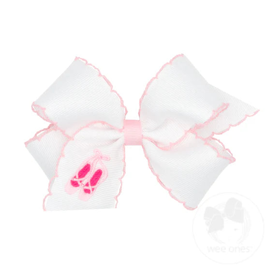 Medium Ballet Slippers Embroidered Bow