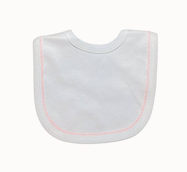Bib - Picot Trim: Blue - Terry Cloth Backing