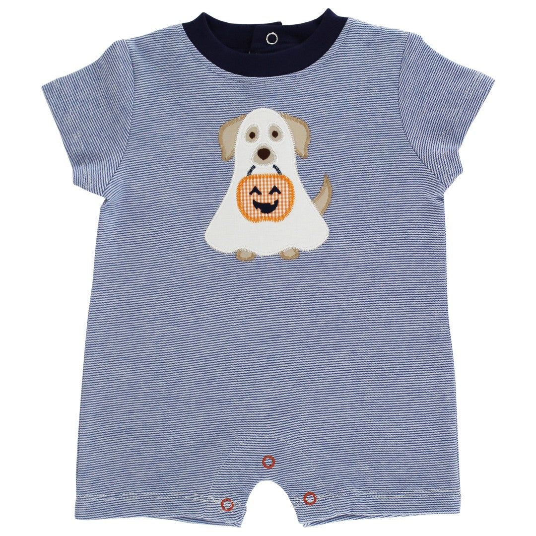 Happy Howl-o-ween Short Knit Romper