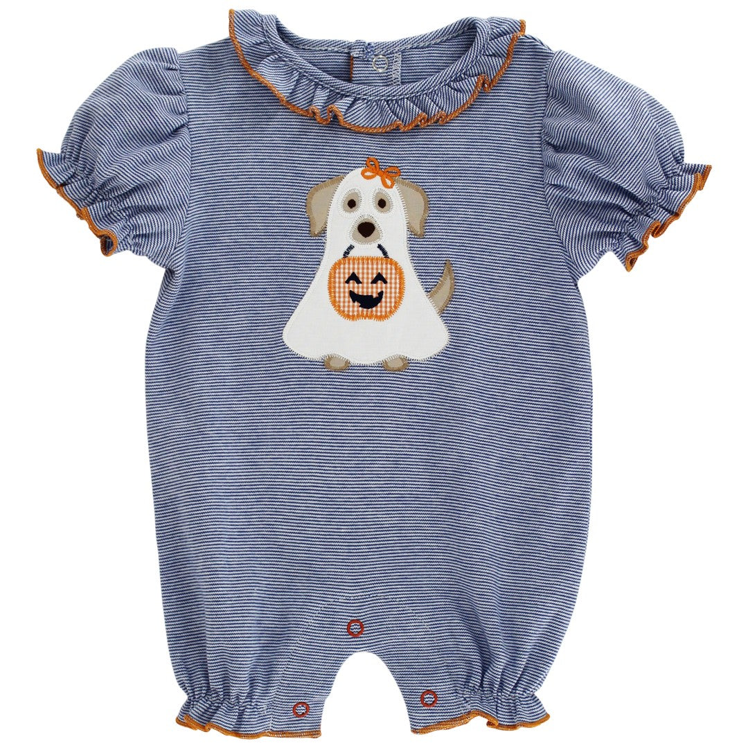 Happy Howl-o-ween Girl Knit Romper