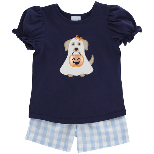 Happy Howl-o-ween Girl Short Set