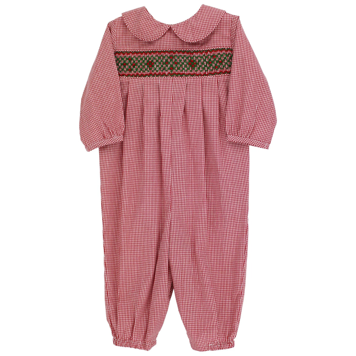 Christmas Check Geometrics, Dressy Bubble Long Red