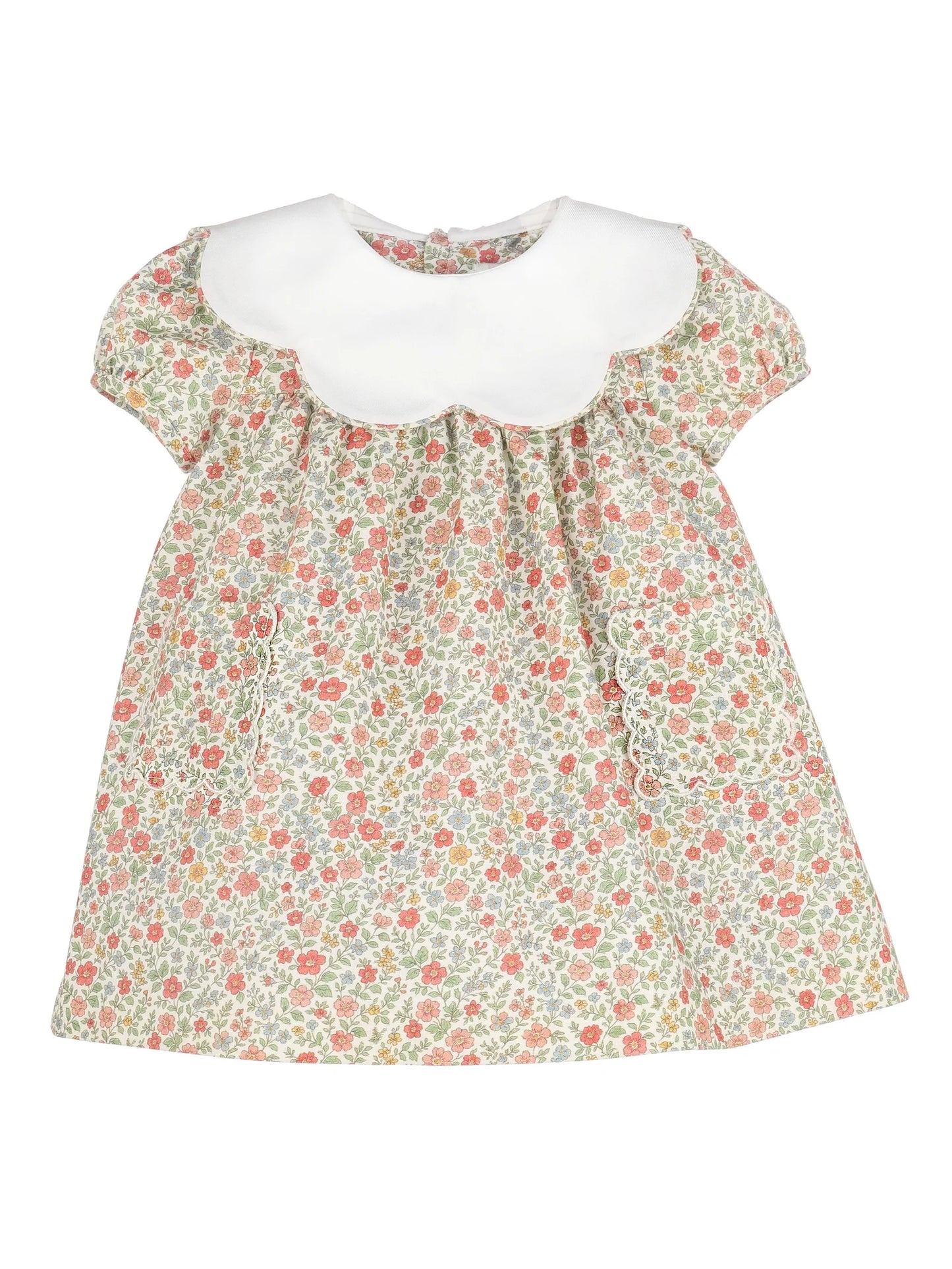 Storybook Vintage Scallop Dress, Orange