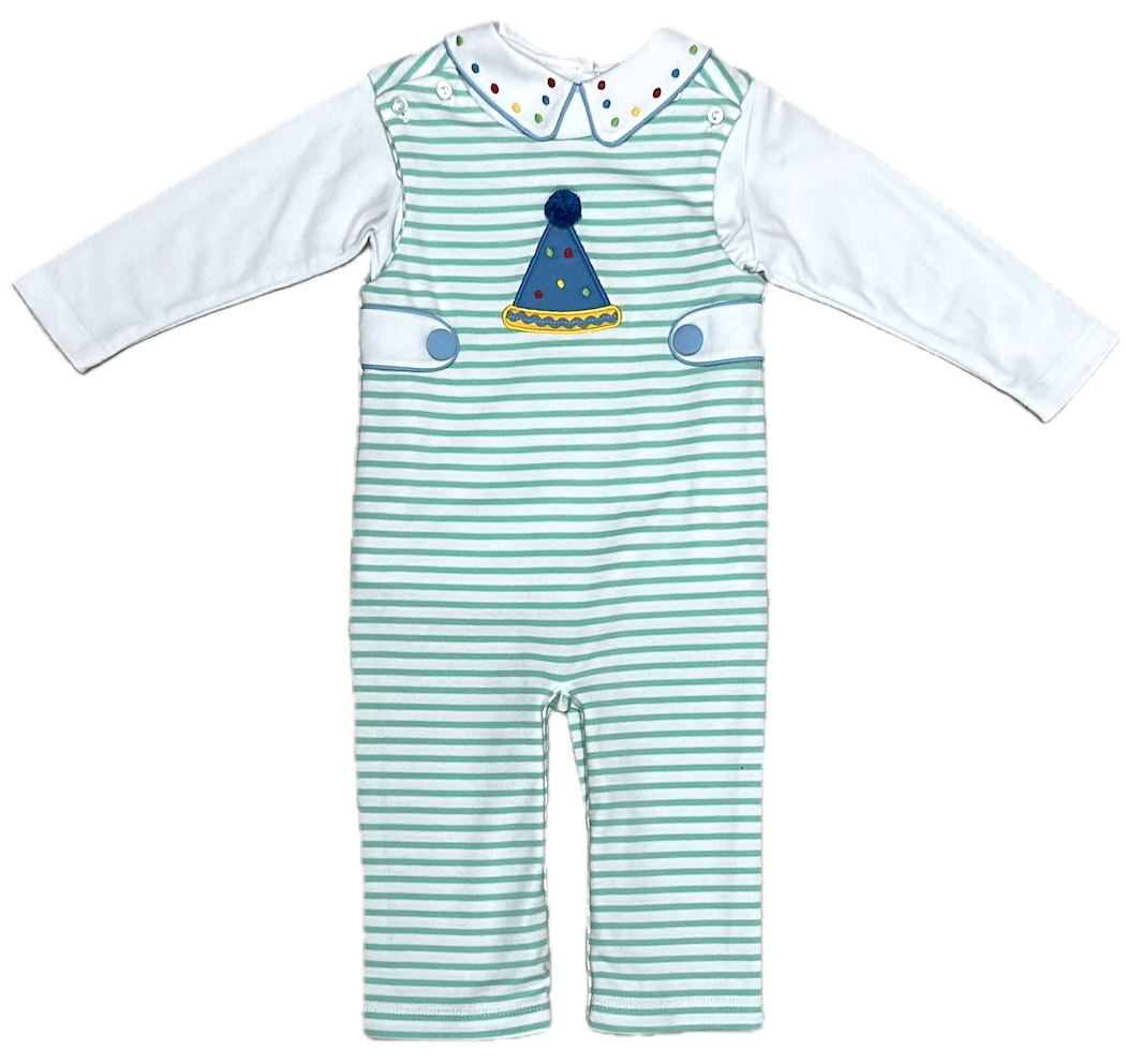 Boys Birthday hat overall set Birthday collection