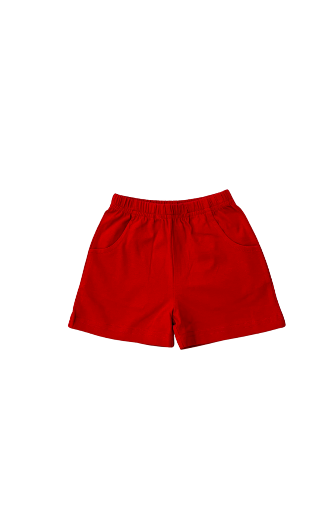 Jersey Shorts with Front Pocket - Red