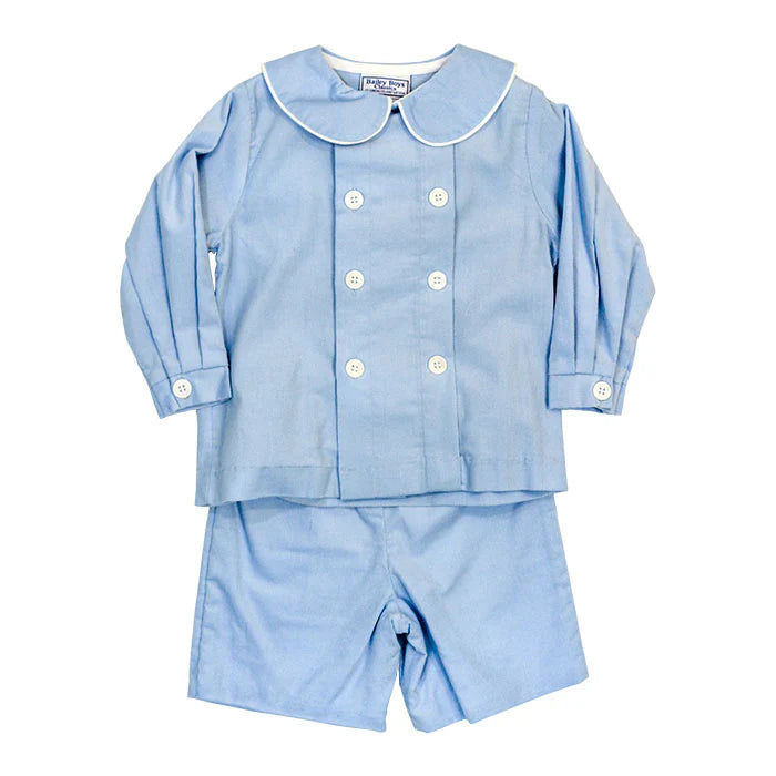 Light Blue Cord Short Set