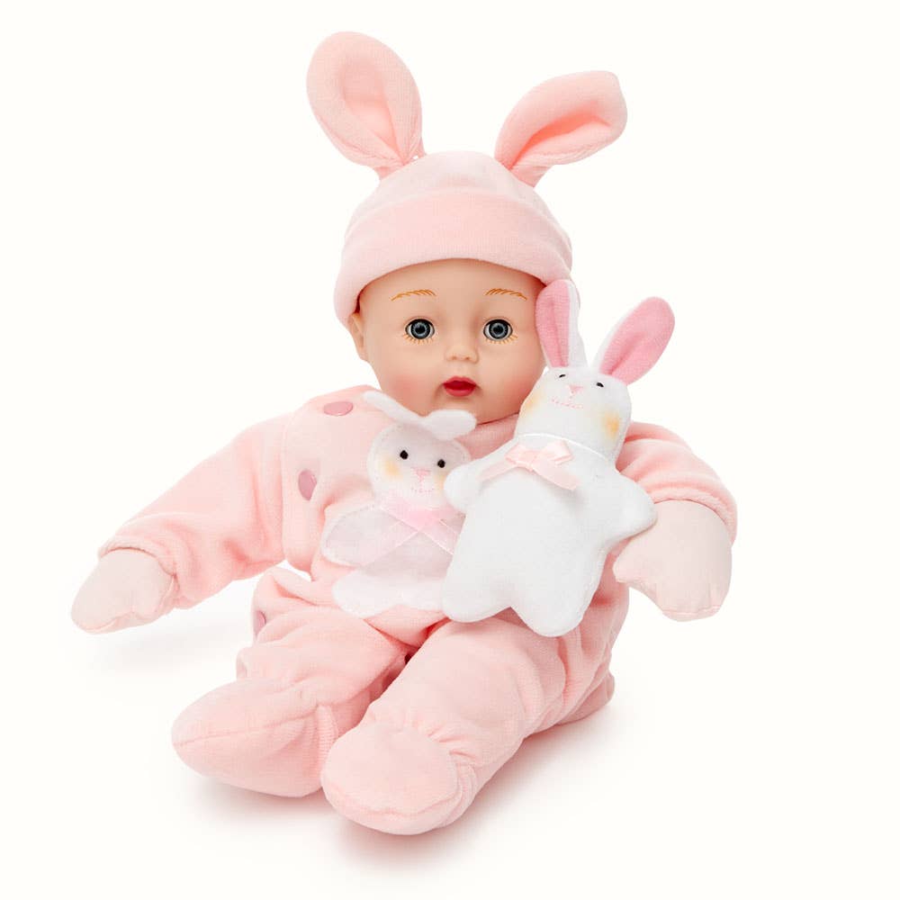 Pink Bunny Huggums 12" Doll