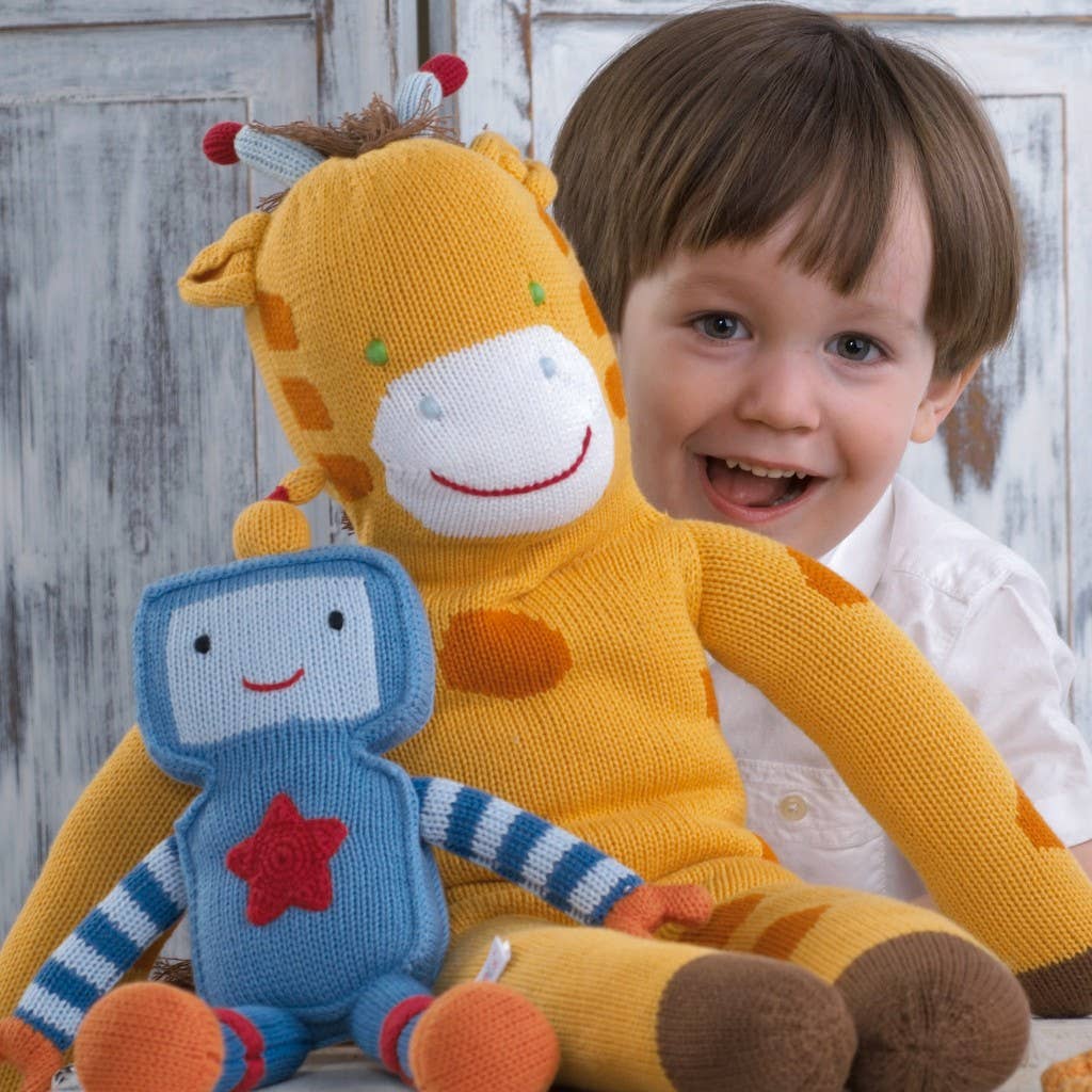 Riley the Robot Knit Doll: 14" Plush