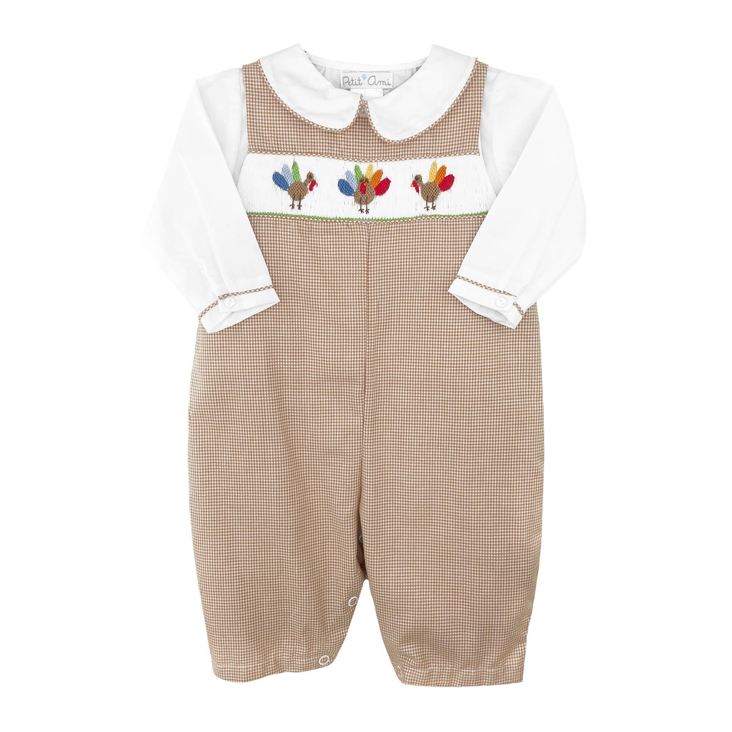 Turkey Hand Picture Smocked Longall: 18 Month