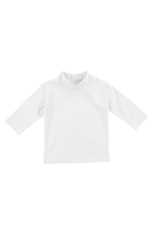 Mock Turtleneck, White