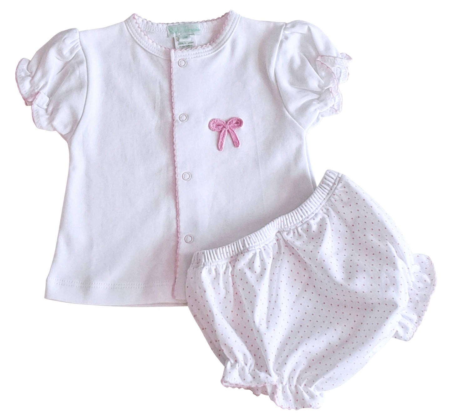 Baby Girl's Pink Bows Bloomer Set