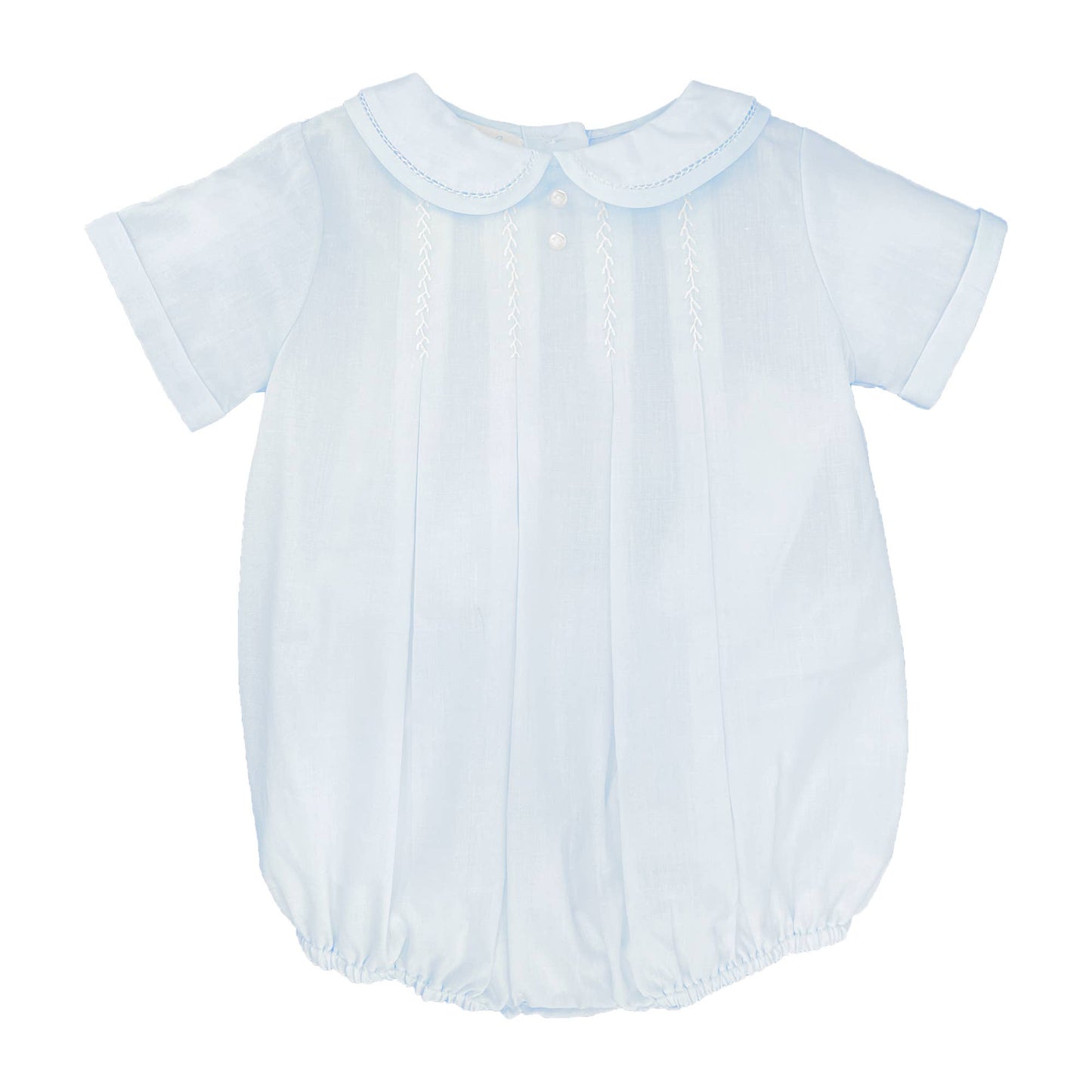 Romper with Hand Feather Stitching: 3 Month