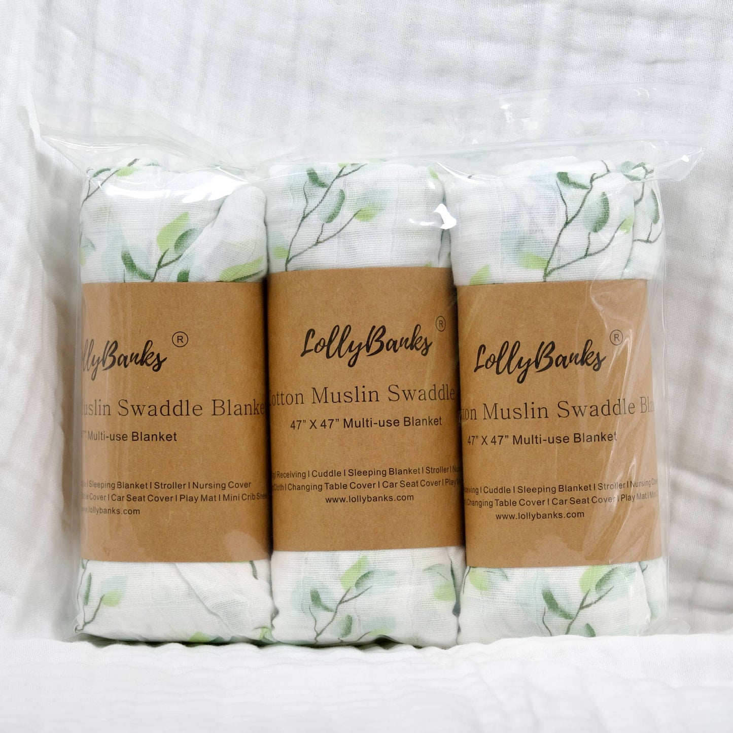 Relaxing Eucalyptus Baby Swaddle Blanket