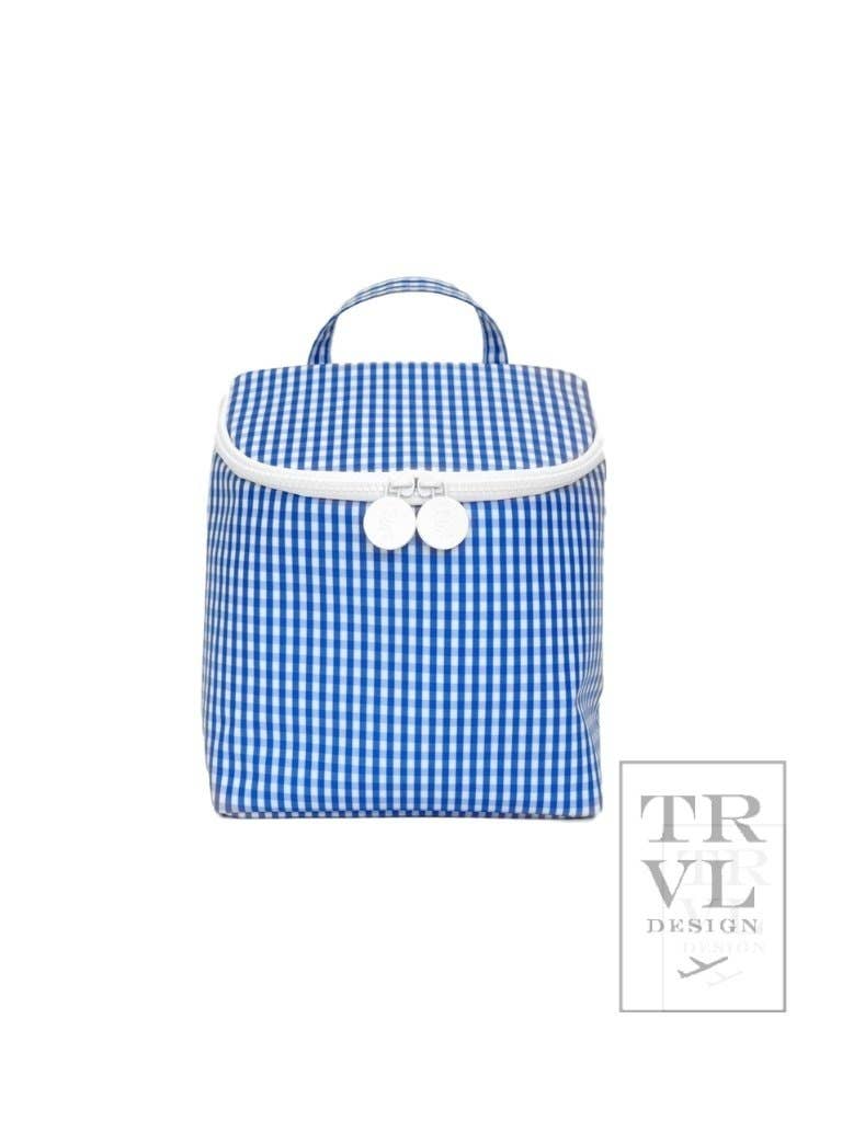 Take Away Lunch Bag - Insulated Gingham Royal