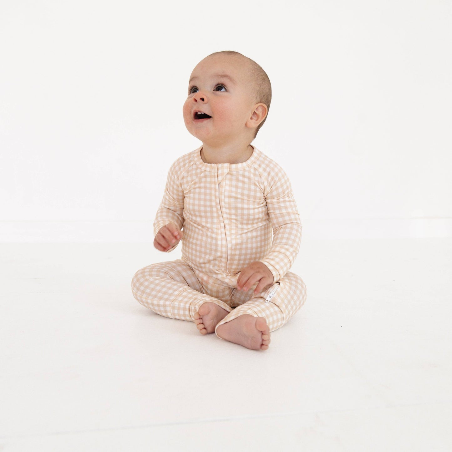 Sandstone Gingham Bamboo Sleeper