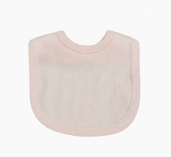 Bib - Picot Trim: Blue - Terry Cloth Backing