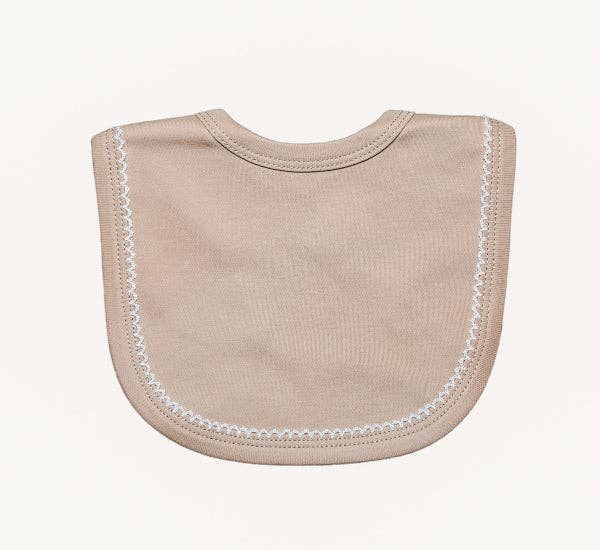 Bib - Picot Trim: Blue - Terry Cloth Backing
