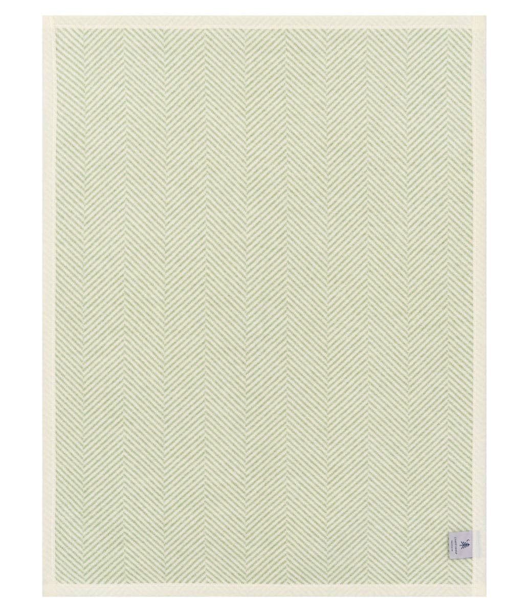 Harborview Herringbone Sprout Green Mini Blanket: Mini