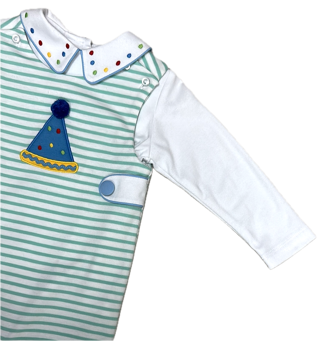 Boys Birthday hat overall set Birthday collection