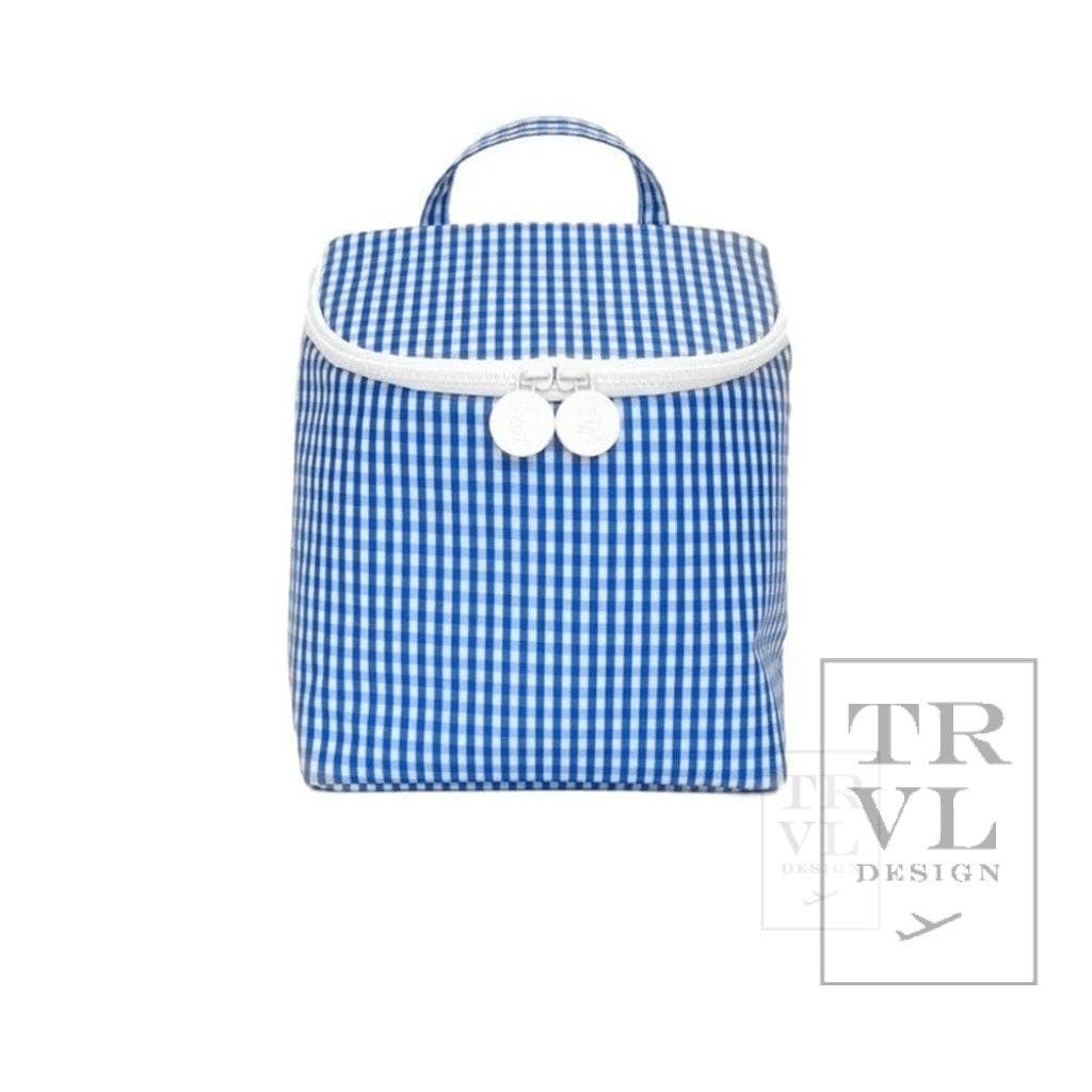Take Away Lunch Bag - Insulated Gingham Royal