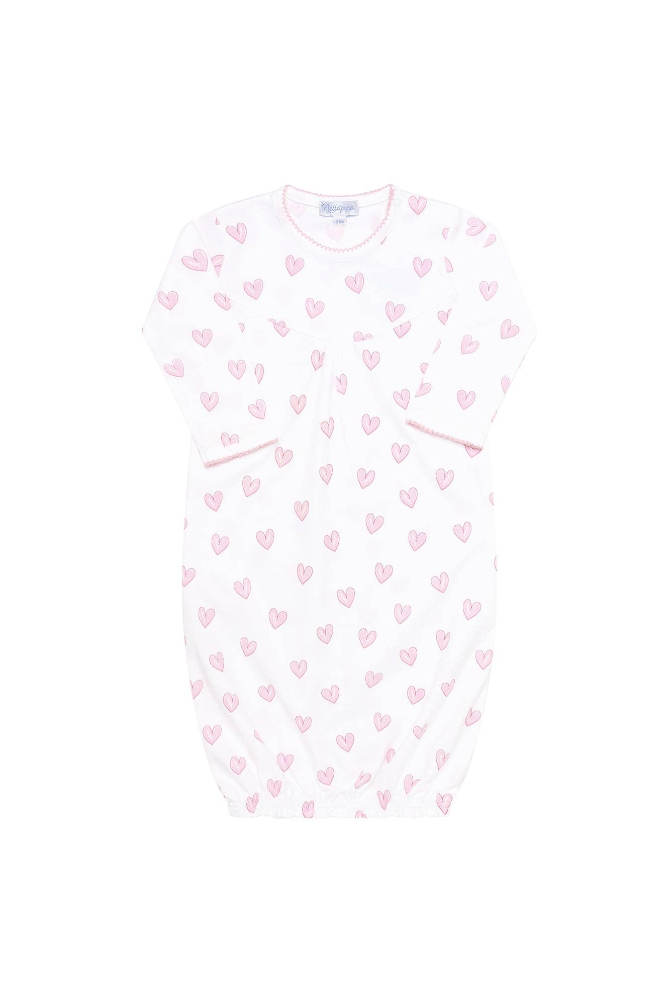 Pink Heart Print Gown