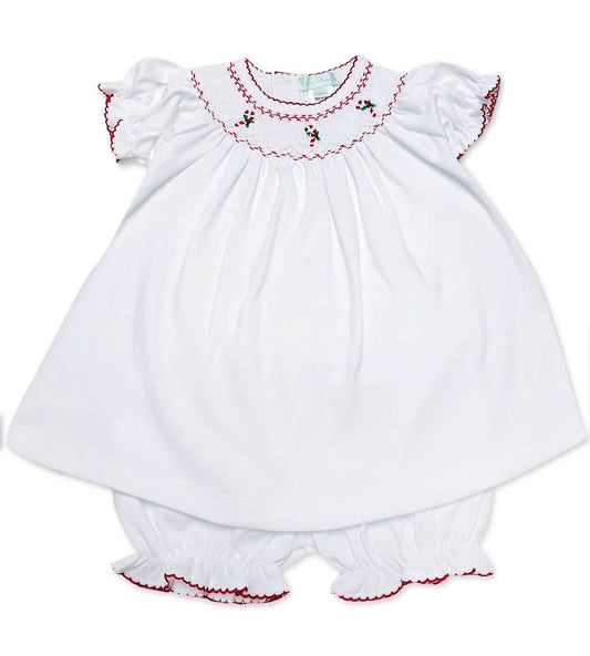 Christmas Candy Cane Girl's Bishop Dress Set