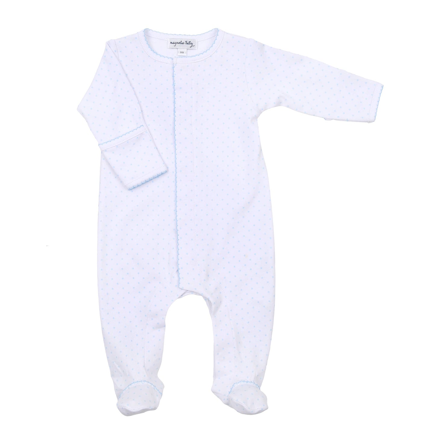 Mini Dots Footie - Blue