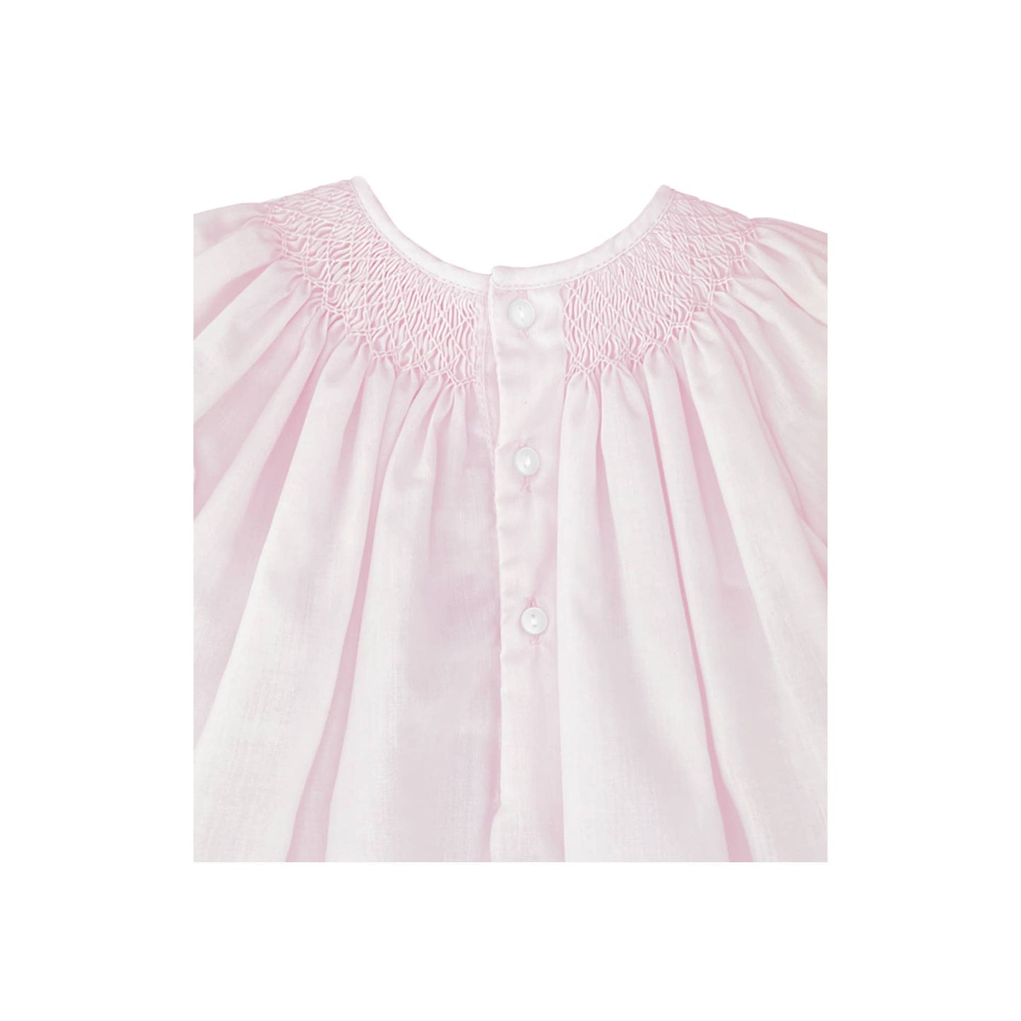 Smocked Daygown with Raglan Embroidery: Pink