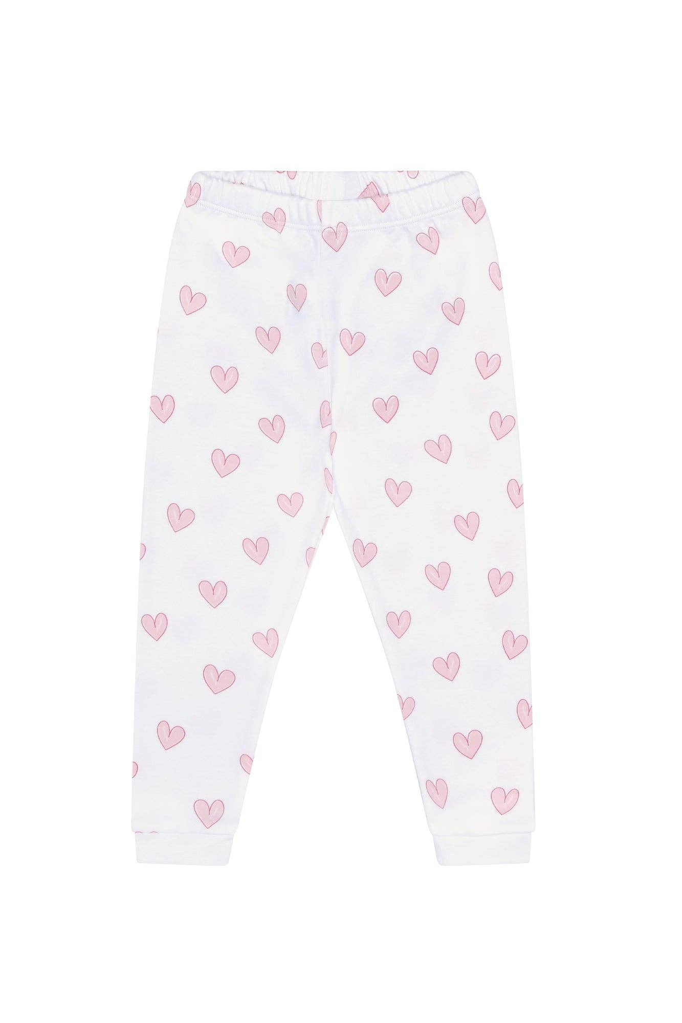 Pink Heart Print Pajama: Pink