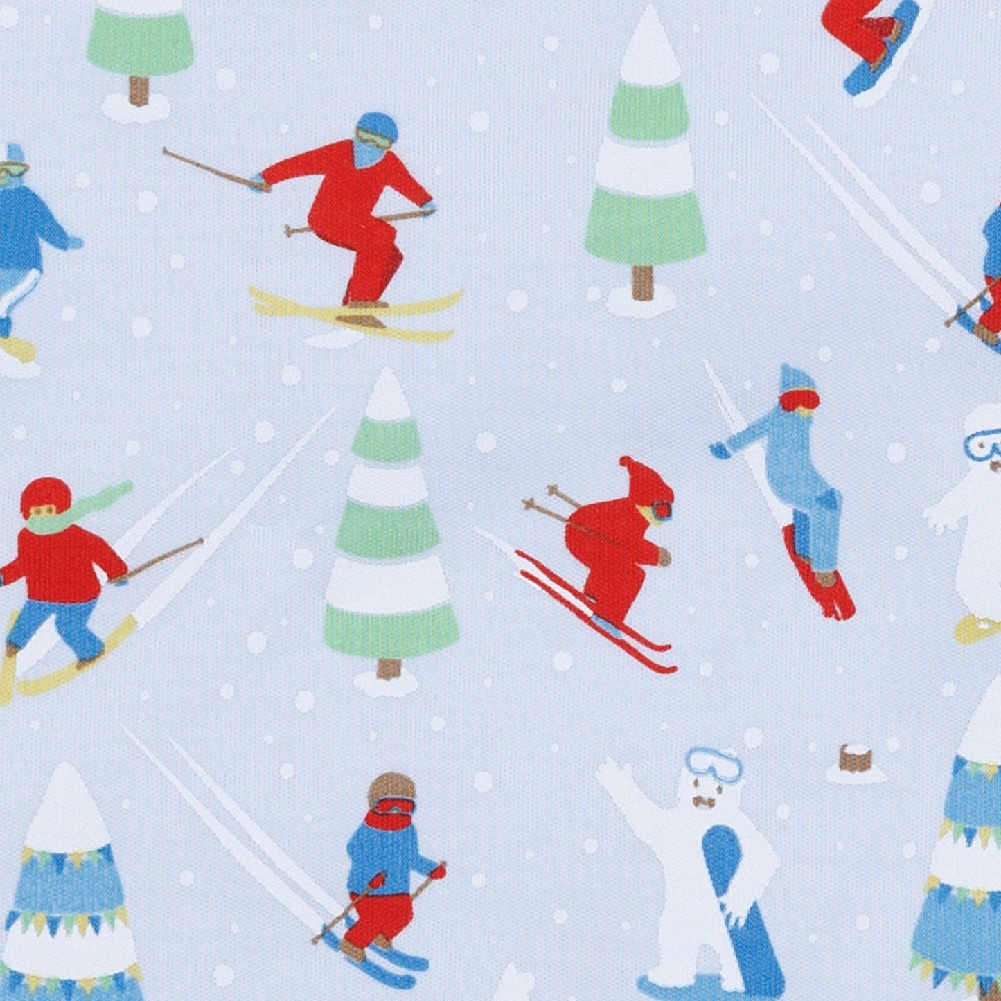 Ski Buddies Zip Pajamas - Light Blue: 12 Months
