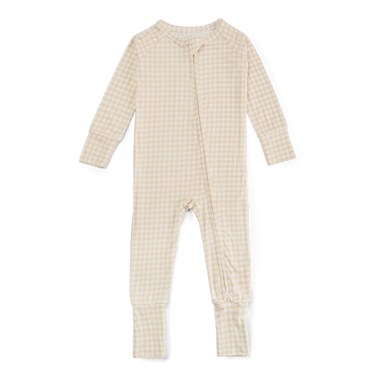 Sandstone Gingham Bamboo Sleeper