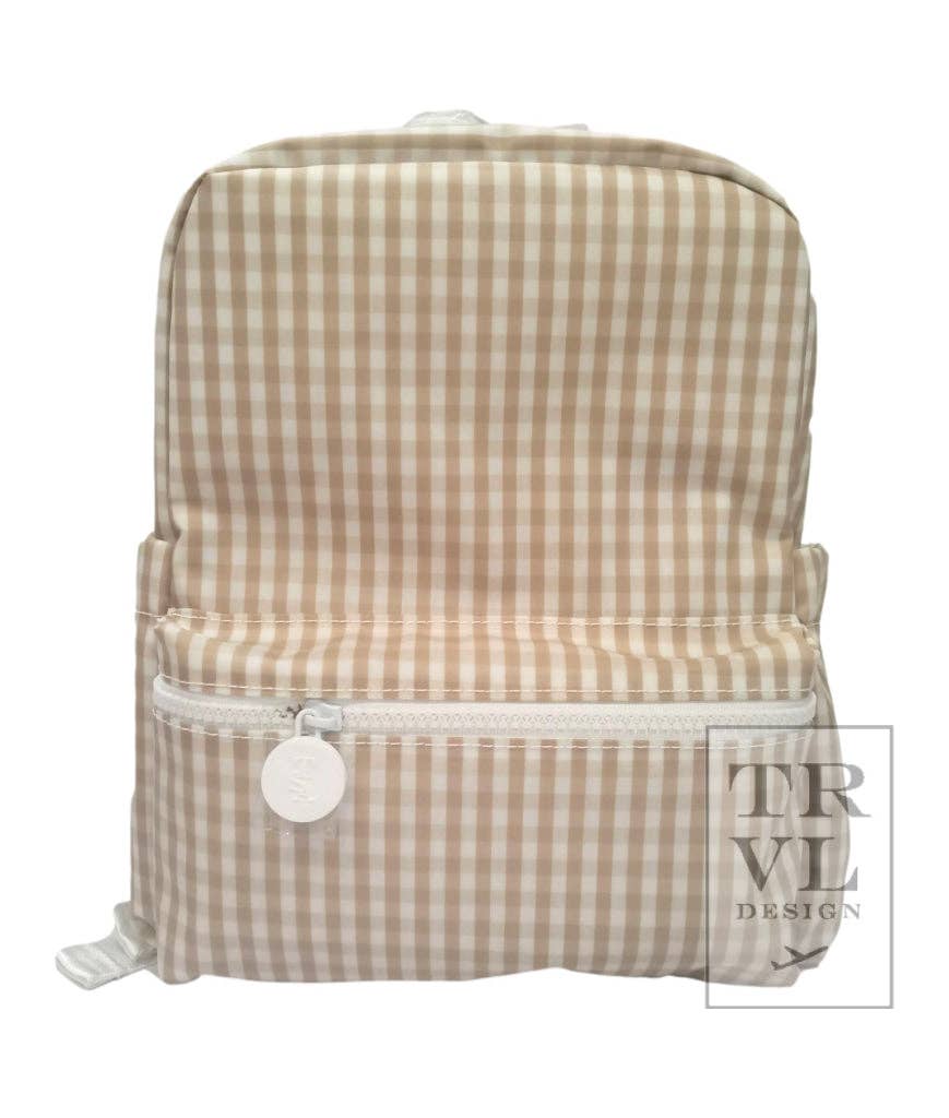 Mini Backer - Gingham Khaki
