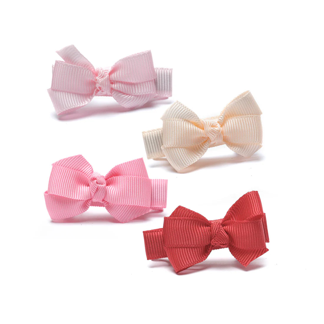 Bows Red Pink Shades Hair Clips