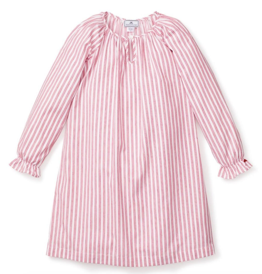 Antique Red Twill Ticking Delphine Nightgown