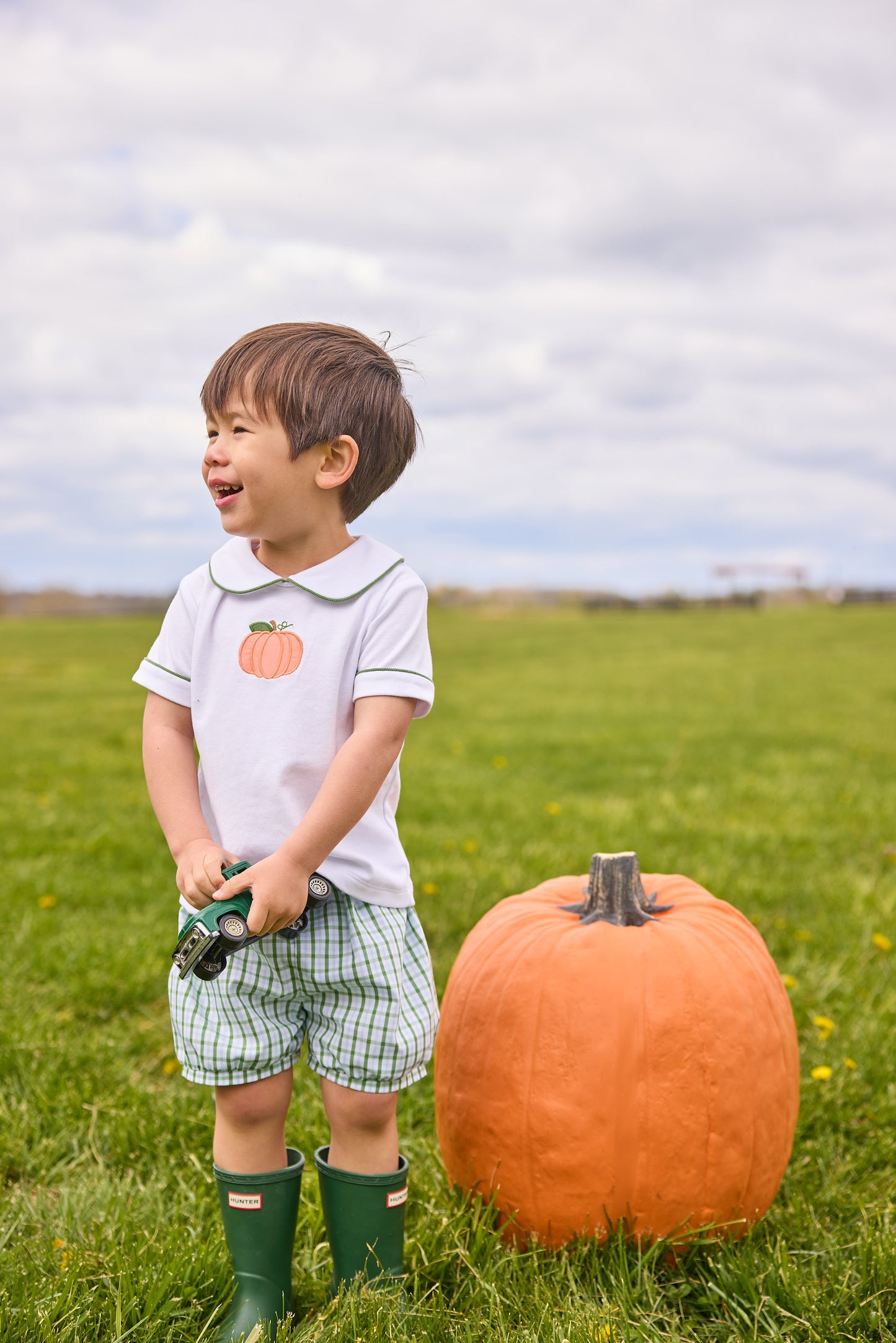 Applique Peter Pan Short Set - Pumpkin