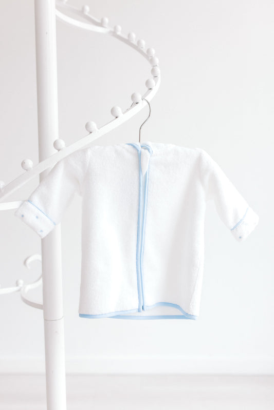 Baby Bathrobe - Blue Dots